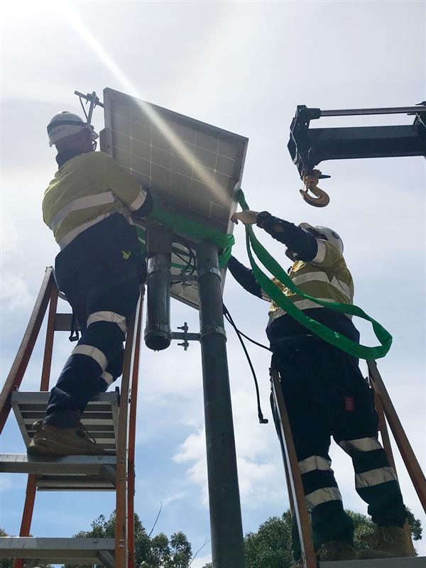 Installing the Advanced Warning Sign